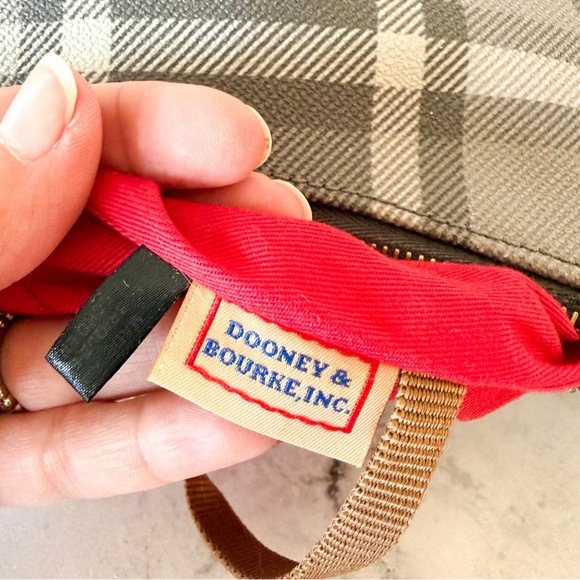 Dooney & Bourke Gray Plaid Kiley Hobo Bag - Picture 11 of 12